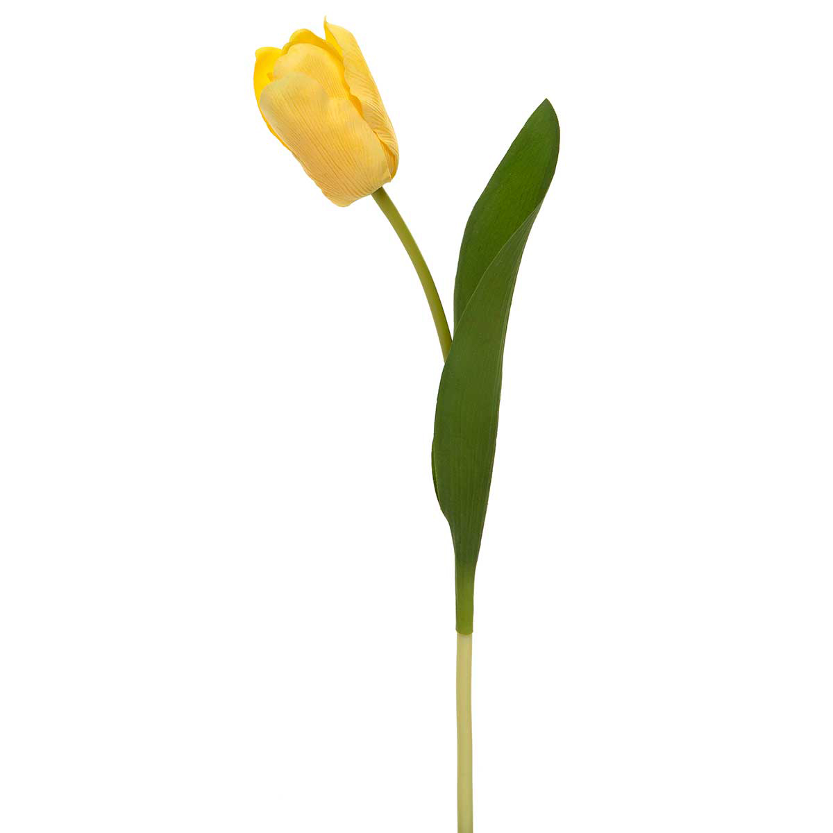 DUTCH REAL TOUCH TULIP STEM 2"X14" YELLOW